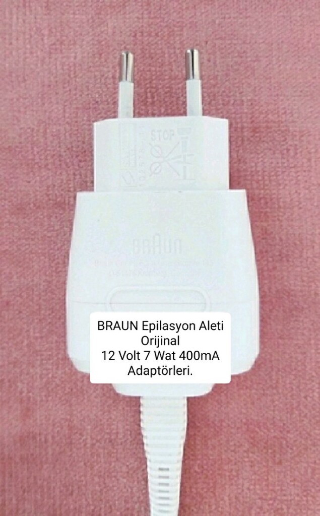 BRAUN Epilasyon Aleti Orijinal 12 Volt 7 Wat 400mA Adaptörleri. - 7