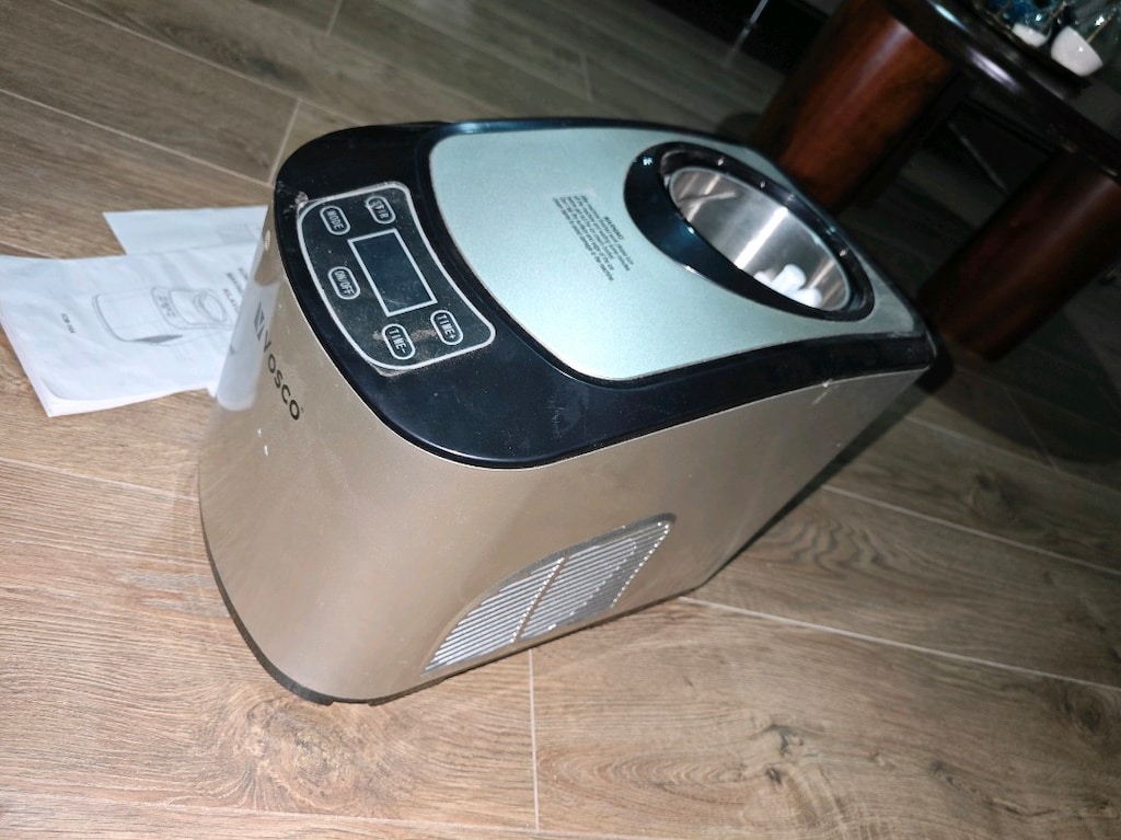 Garantili-Vosco ICM-15A Kompresörlü Ev Tipi Dondurma / Gelato makinesi - 5