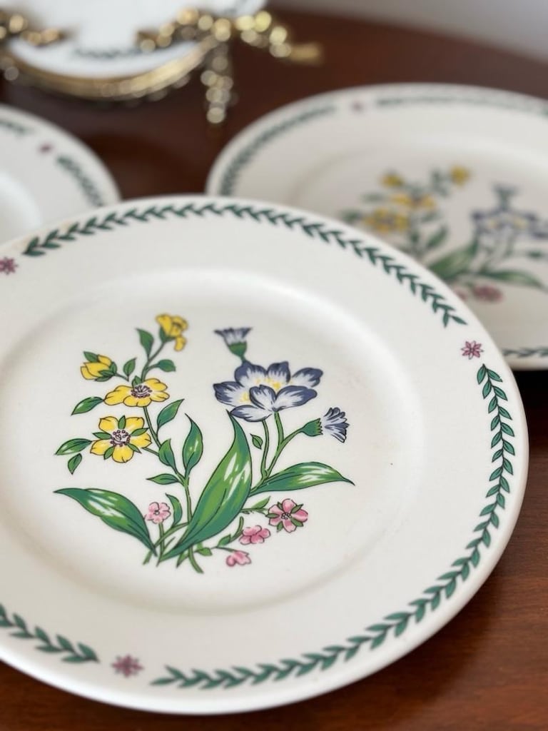 Vintage Çin Porselen Pasta Tabağı - 3