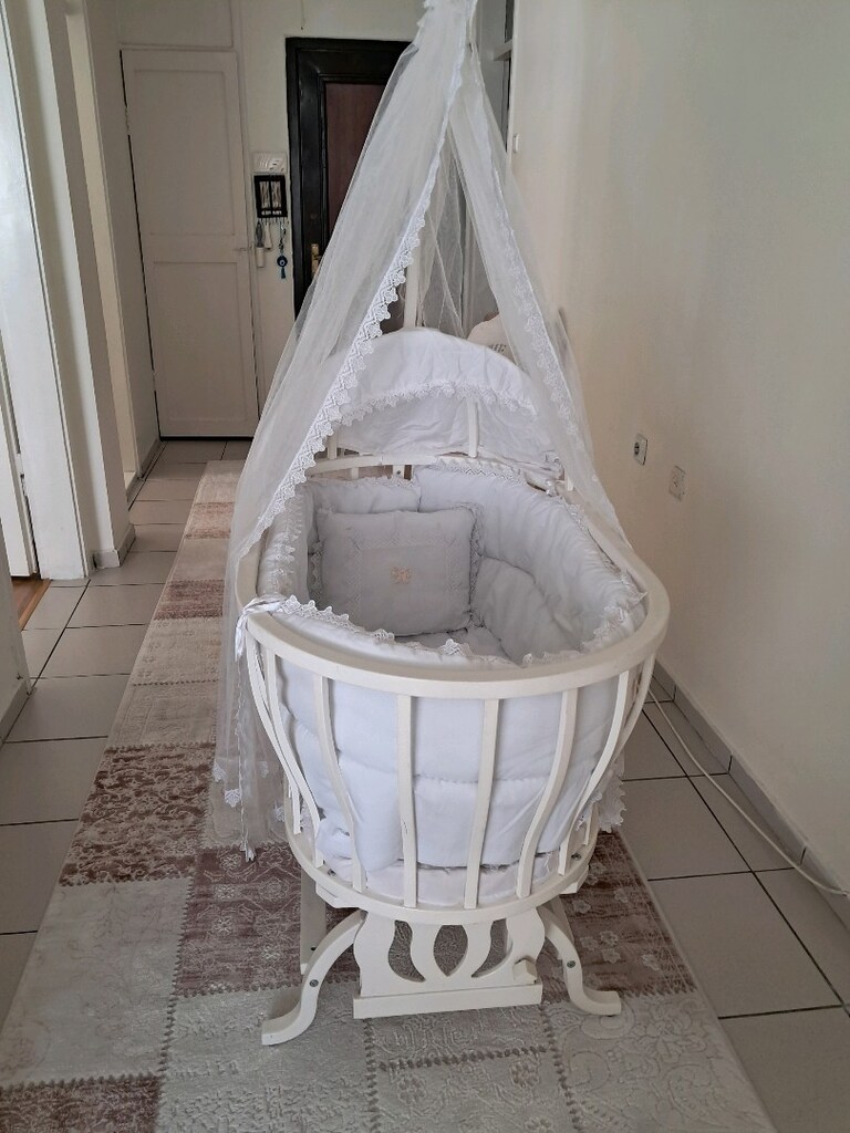 sağlam temiz ve az kullanılmış bebek beşiği - 8