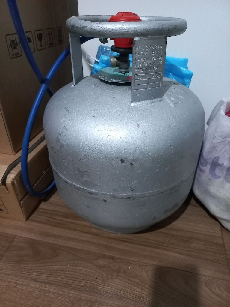 1 Yıllık Orijinal Emniyetli Aygaz Dedantörlü 12 KG Boş Tüp Seti (Beyko - 2