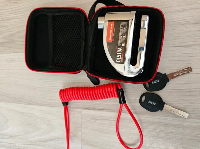 Kn master dl510A alarmlı motorsiklet disk kilidi 10mm(sıfır/kutulu)