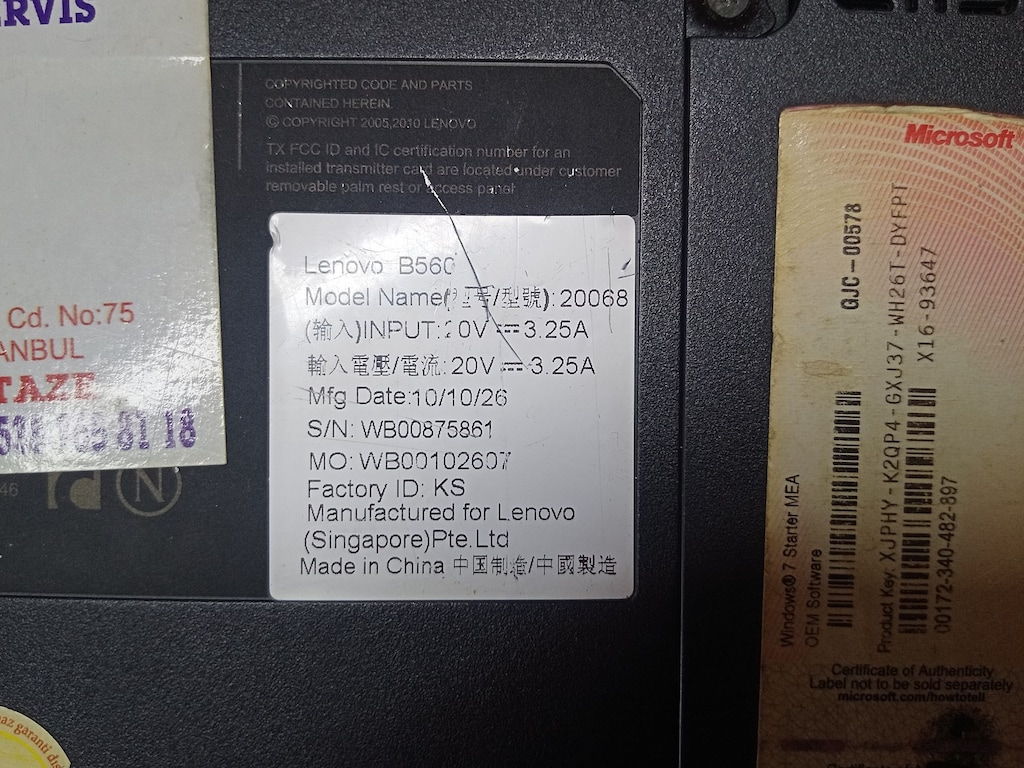 Lenovo B560 Laptop (20068) - 8