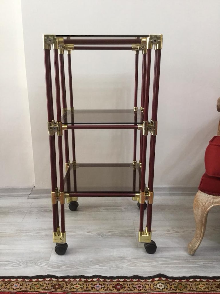Vintage İçki Bar Servis Arabası - 7