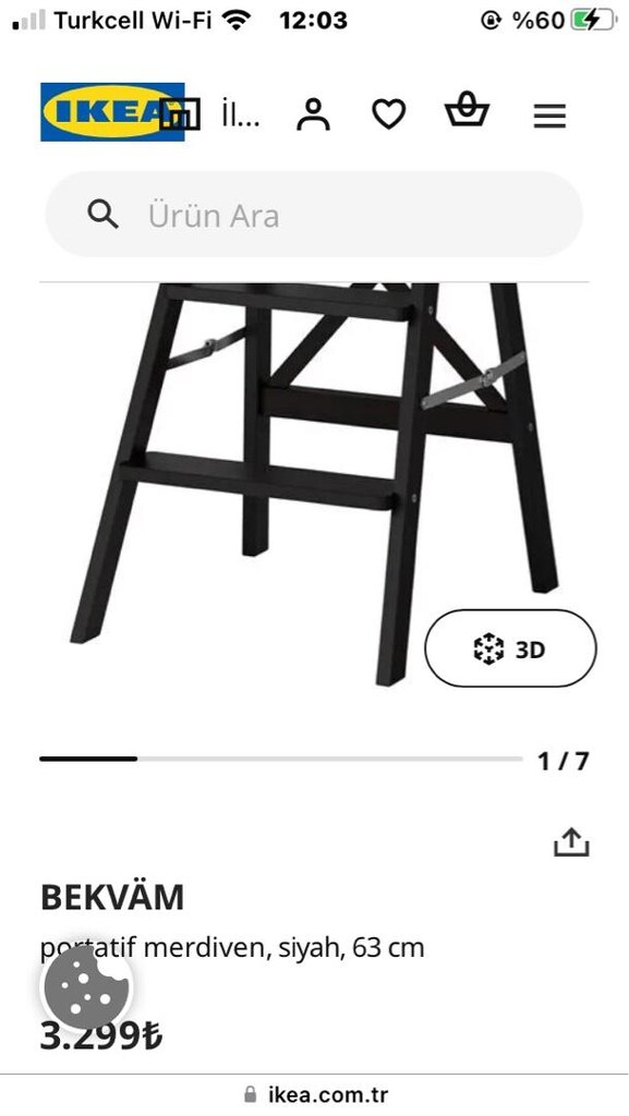 ikea siyah portatif merdiven - 3