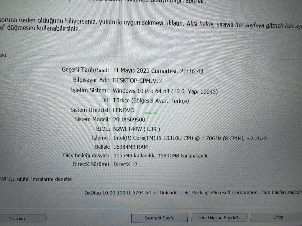 THİNKPAD X1 CARBON İ5 10. NESİL 16 GB RAM 256 M2SSD DOKUNMATİK - 8