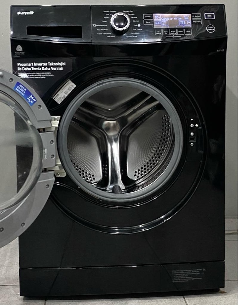 Arçelik 8 Kg 1200 Devirli İnverter A+++ Siyah Çamaşır Makinesi - 4
