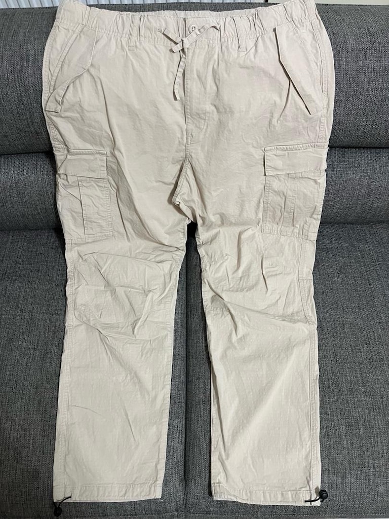 H&M Krem Kargo Pantolon