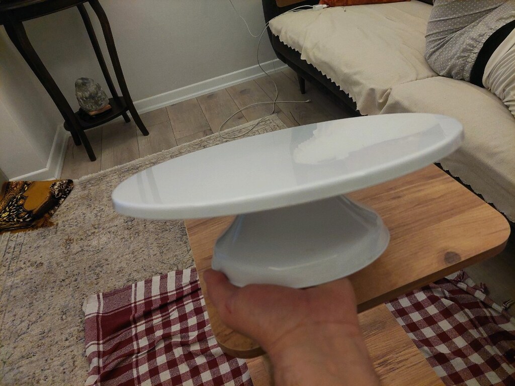 Dönerli Pasta sıvama standı. 30 cm. Sunumluk olarak da kullanılabilir. - 7