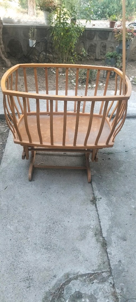 Cibinlikli Otantik ahşap sallanan beşik - 4