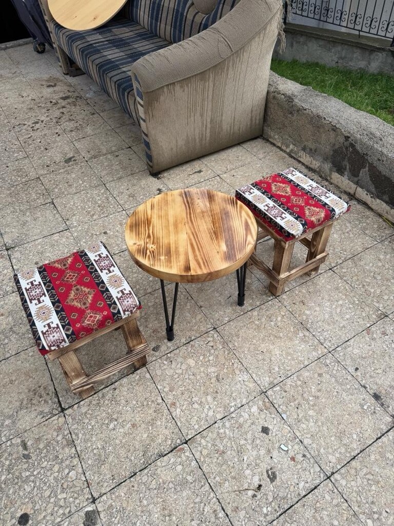 KÜTÜK TABÜRE TAKIMI.İMALATTAN HALKA. GÜLSÜM ŞARK DÜNYAS. - 3