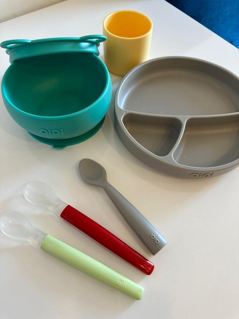 Oioi Set (Mama tabagı Mama Kasesi Ve Mama Kaşığı Ve bardak - 6