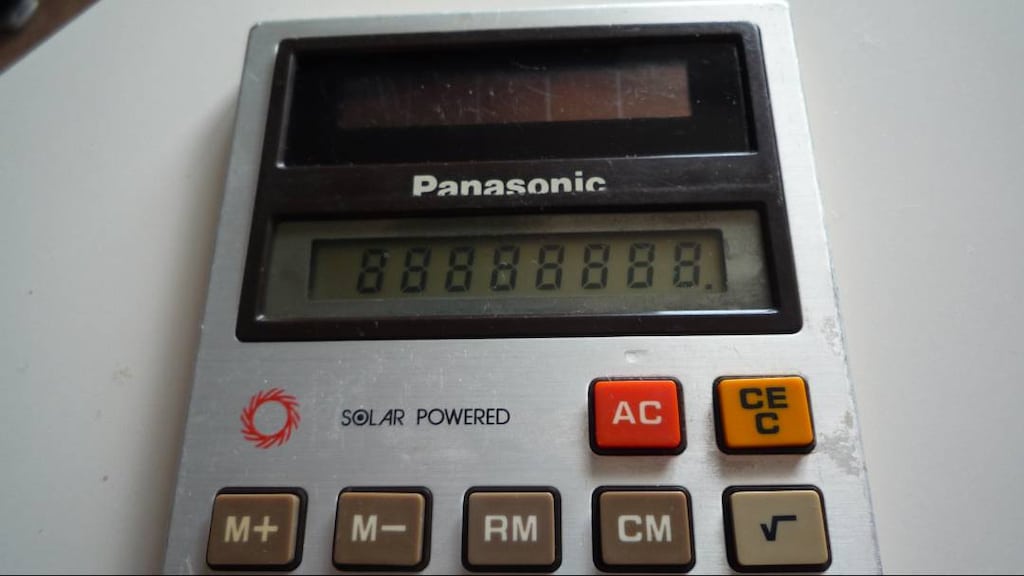 Vntage Panasonic Güneş Enerjisi ile Çalışan Hesap Makinesi - 2