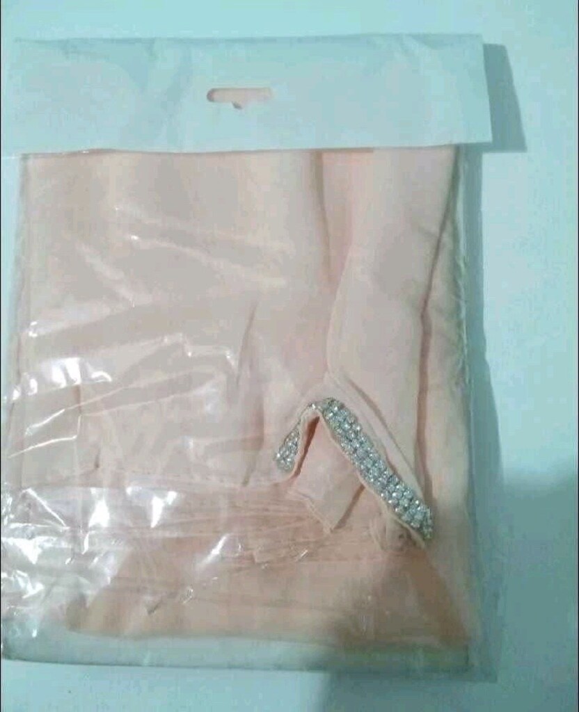 taşlı şifon şal abiye model somon rengi - 2