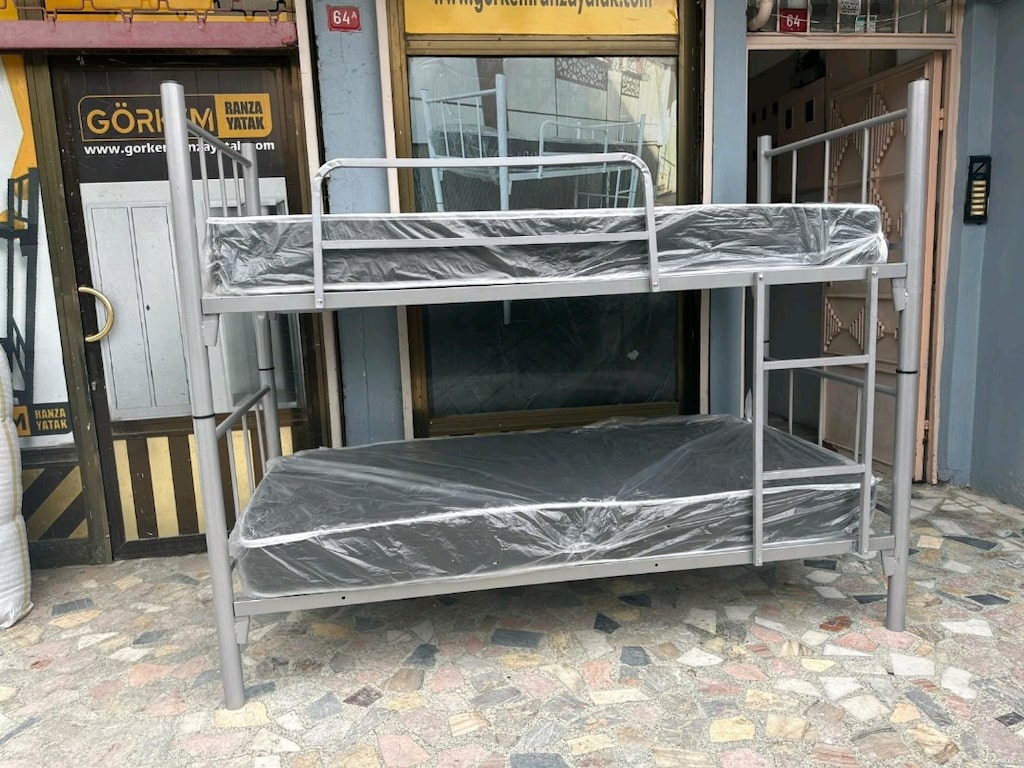 AYRILABİLİR METAL GRİ RANZA IKI YATAK AYNI GÜN ÜCRETSİZ TESLİMAT - 15
