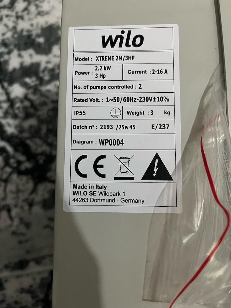 Wilo Xtreme 2M/3HP Çift Pompalı Kontrol Panosu + 2 Adet Şamandıra - 2
