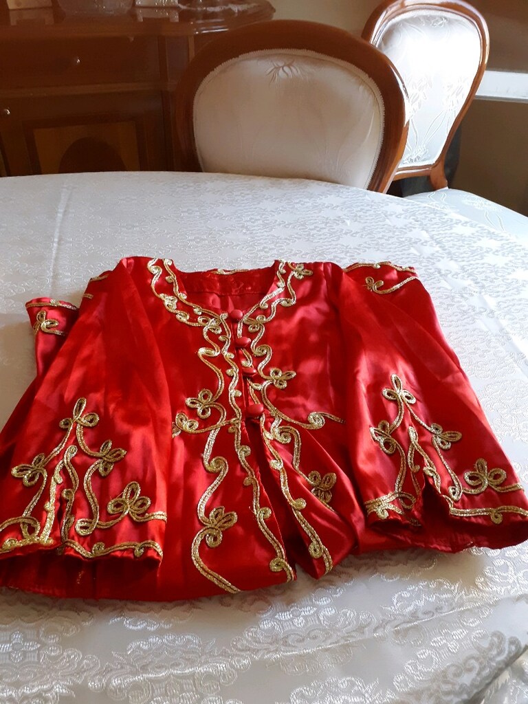 Çocuk için kırmızı bindallı - 4