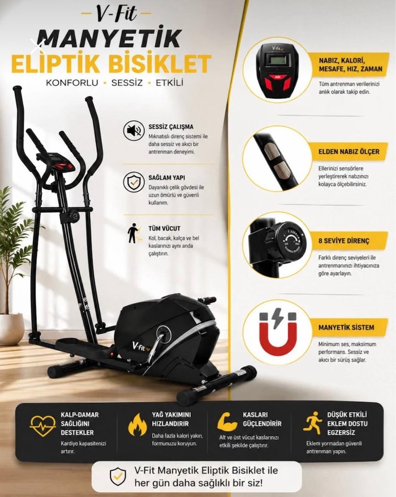 ACİL SATILIK VOIT V-FIT ELİPTİK BİSİKLET – TERTEMİZ – 4.290 TL