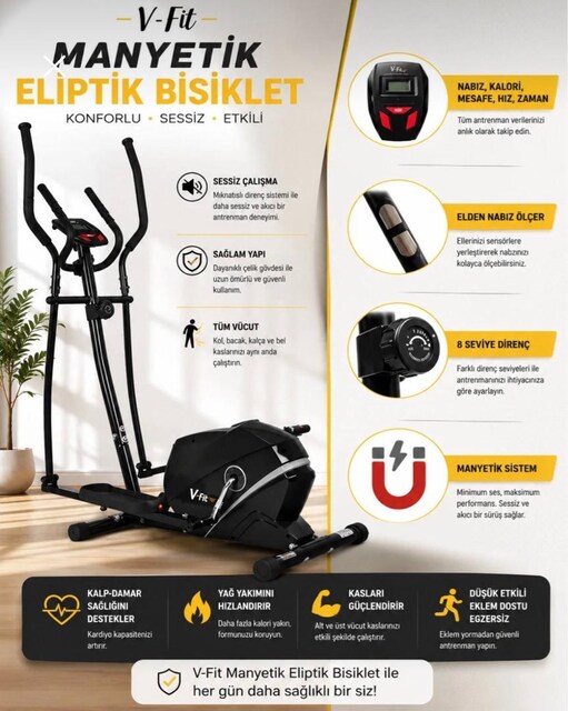 ACİL SATILIK VOIT V-FIT ELİPTİK BİSİKLET – TERTEMİZ – 4.290 TL