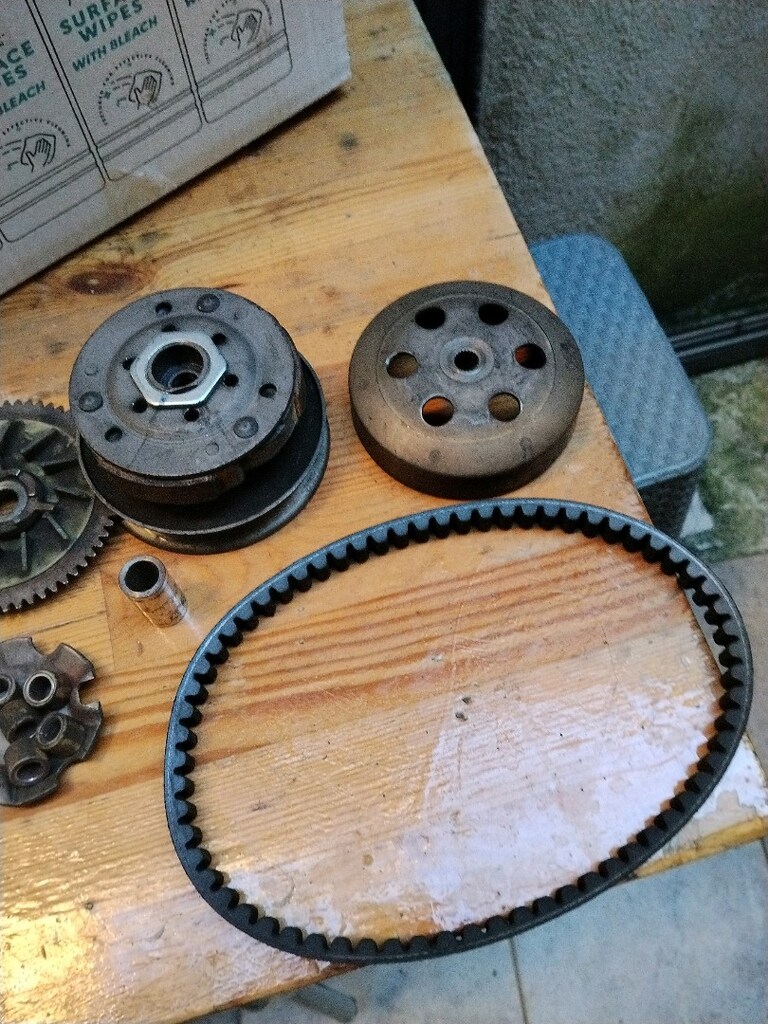 50 cc motor parçaları ön arka varyatör egzoz koruma kapağı - 4