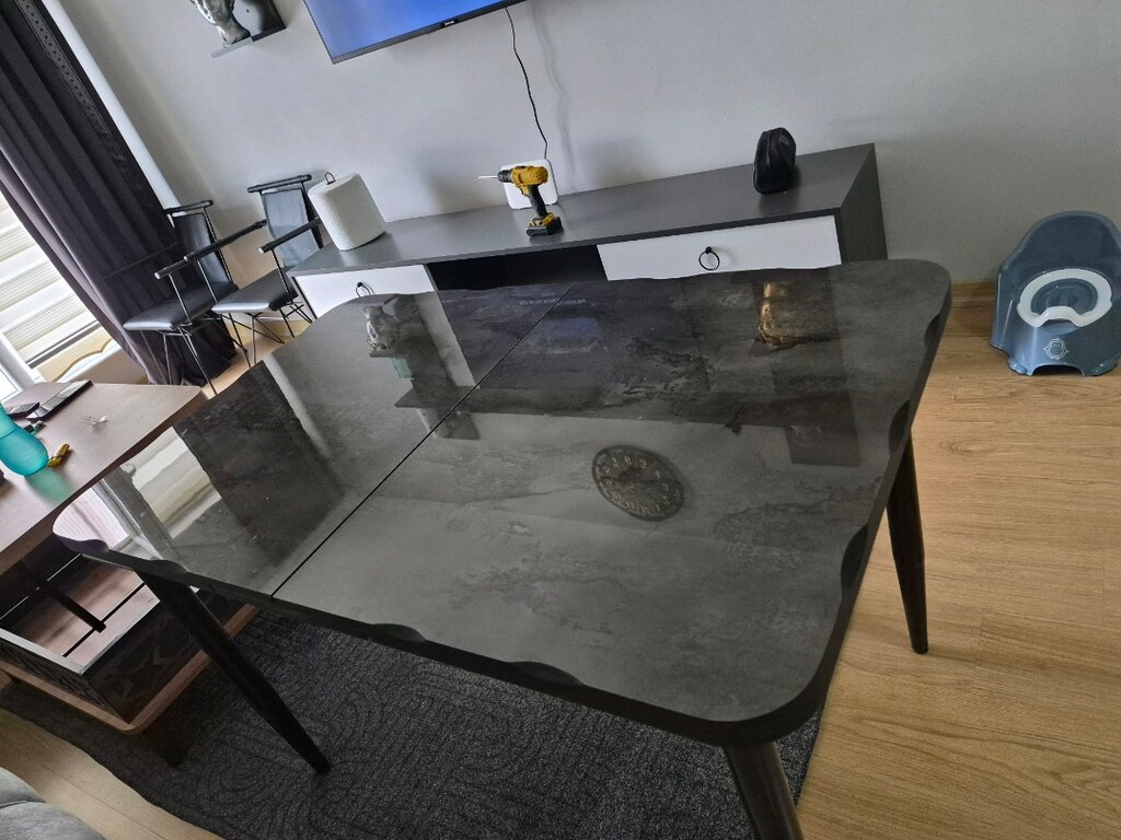İmalattan Sıfır - Full MDF High Gloss Lüks Yemek Masası Takımı KAÇMAZ - 19