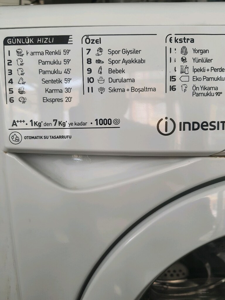 indesit çamaşır makinesi A +++7kg sıfır ayarında eve teslim - 3