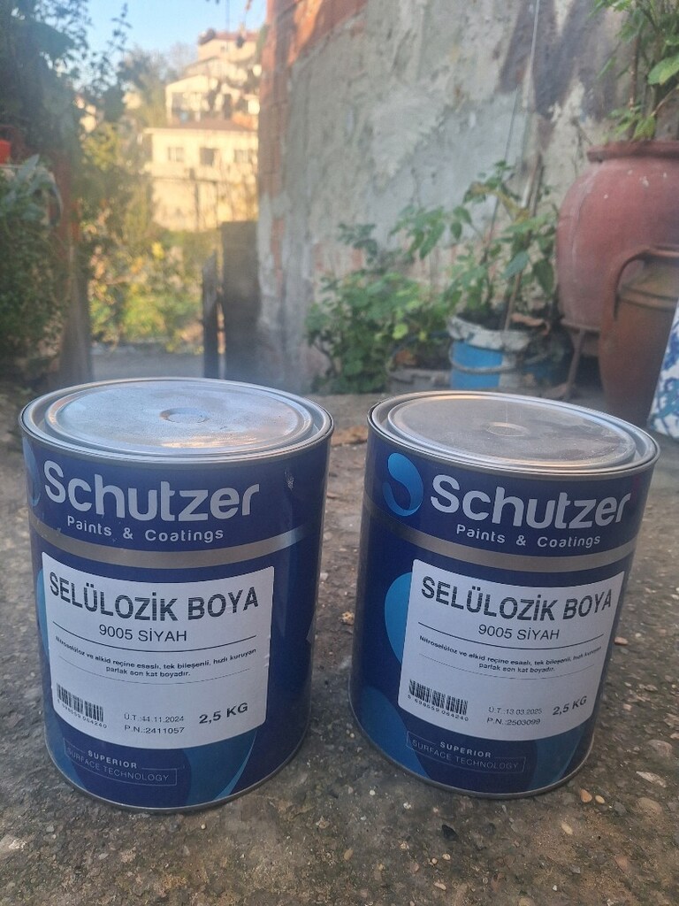 sıfır ürün 2 buçuk kiloluk siyah boya 2 galon - 2
