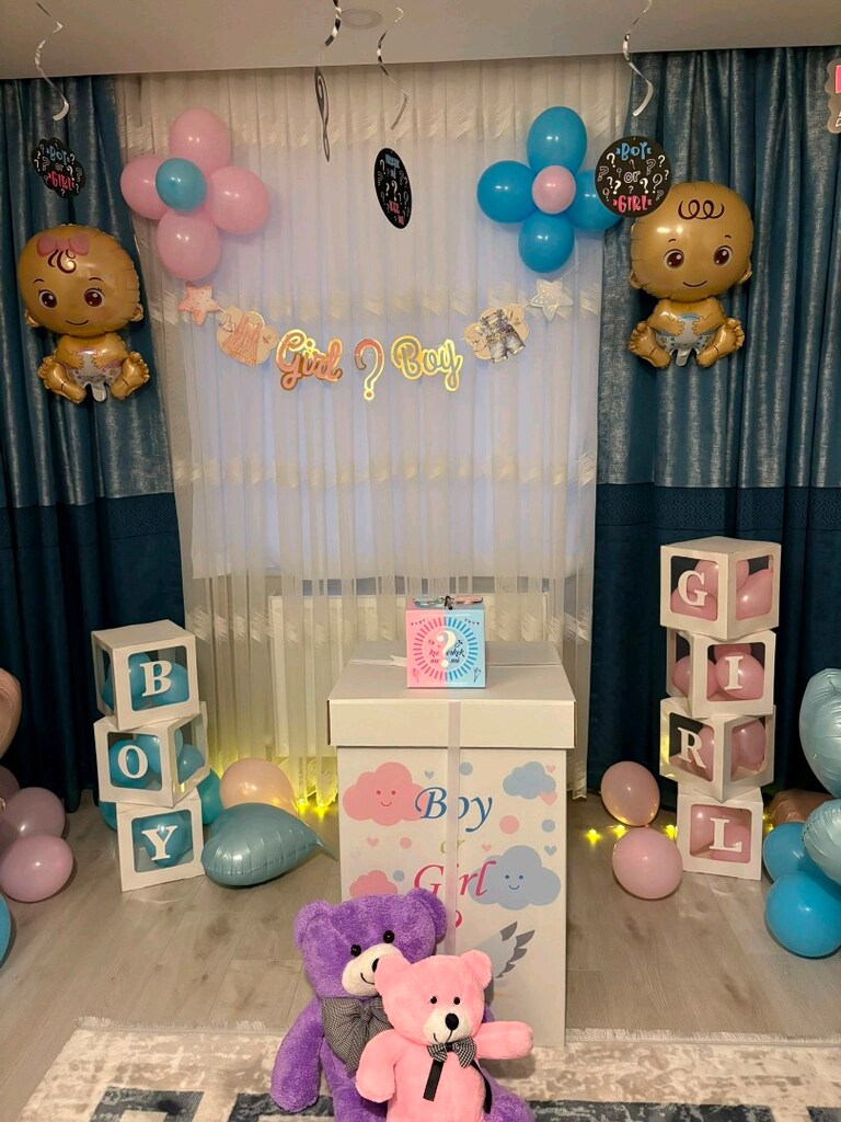 Bebek cinsiyet parti süslemeleri hazır halde - 2