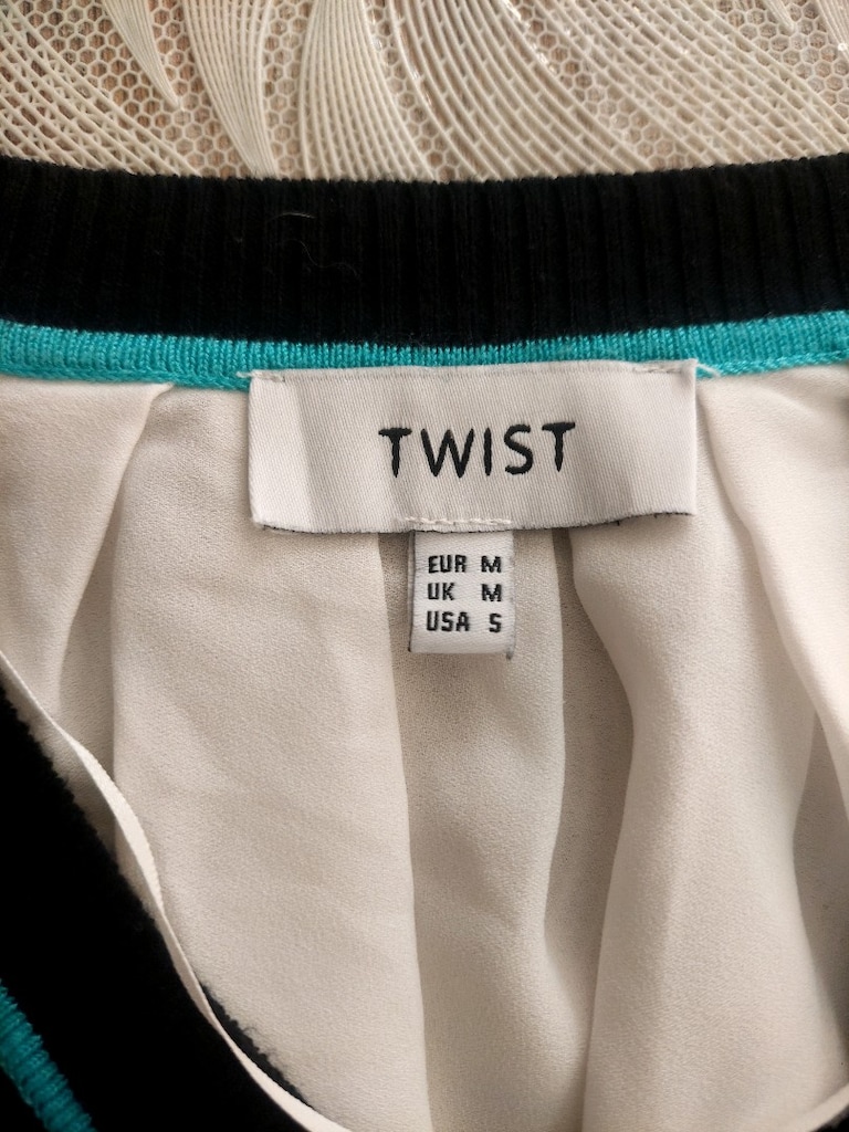 Twist arka Uzun şifon viskon triko bluz - 10