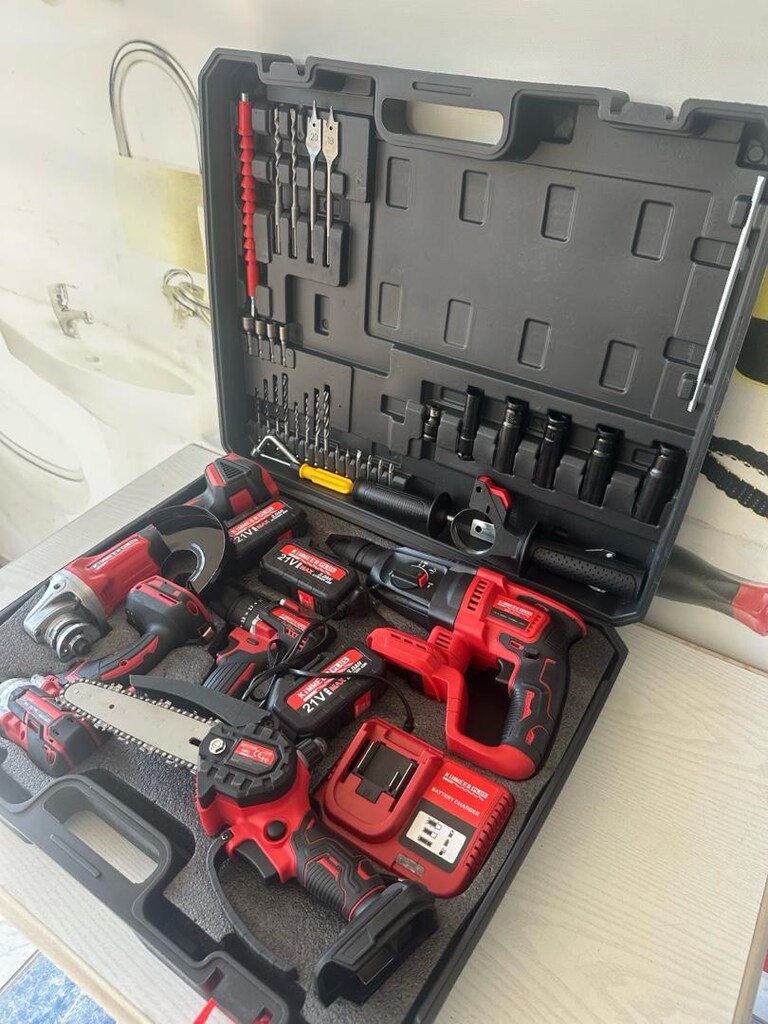 5 li şarjlı matkap seti Hilti darbeli matkap spiral avuç taşlama tork - 2