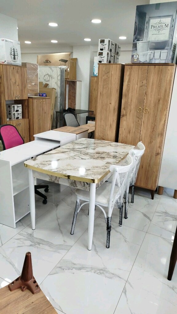 MDF YEMEK MASASI 4 SANDALYE 1 MASA - 4