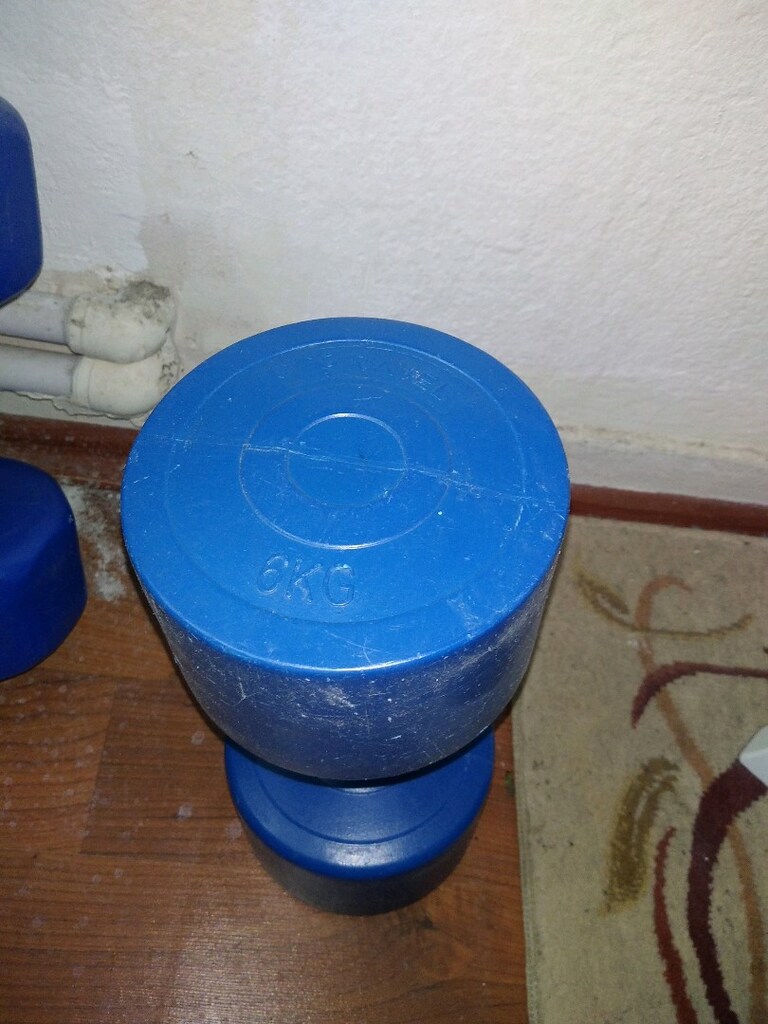 iki âdet mavi renk dambil - 3