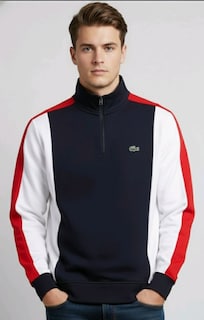 #lacoste boğaz yaka erkek triko kazak
