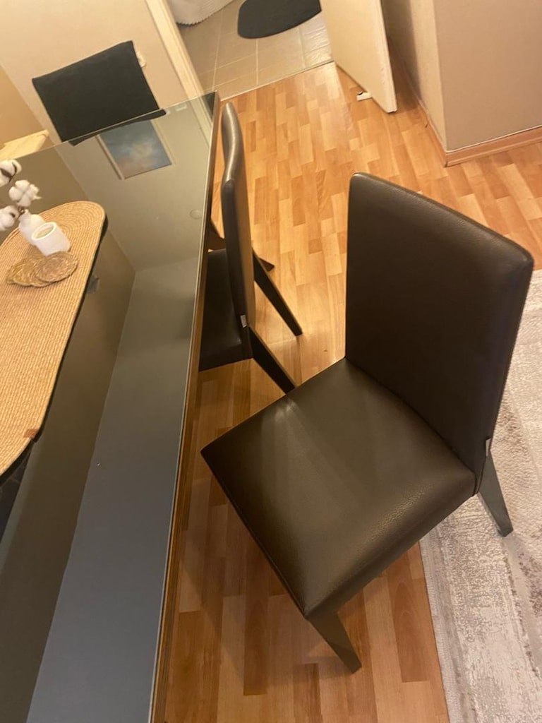 Enza Home Yemek Odası Takımı – 6 Sandalye, Cam Masa ve Büfe - 13