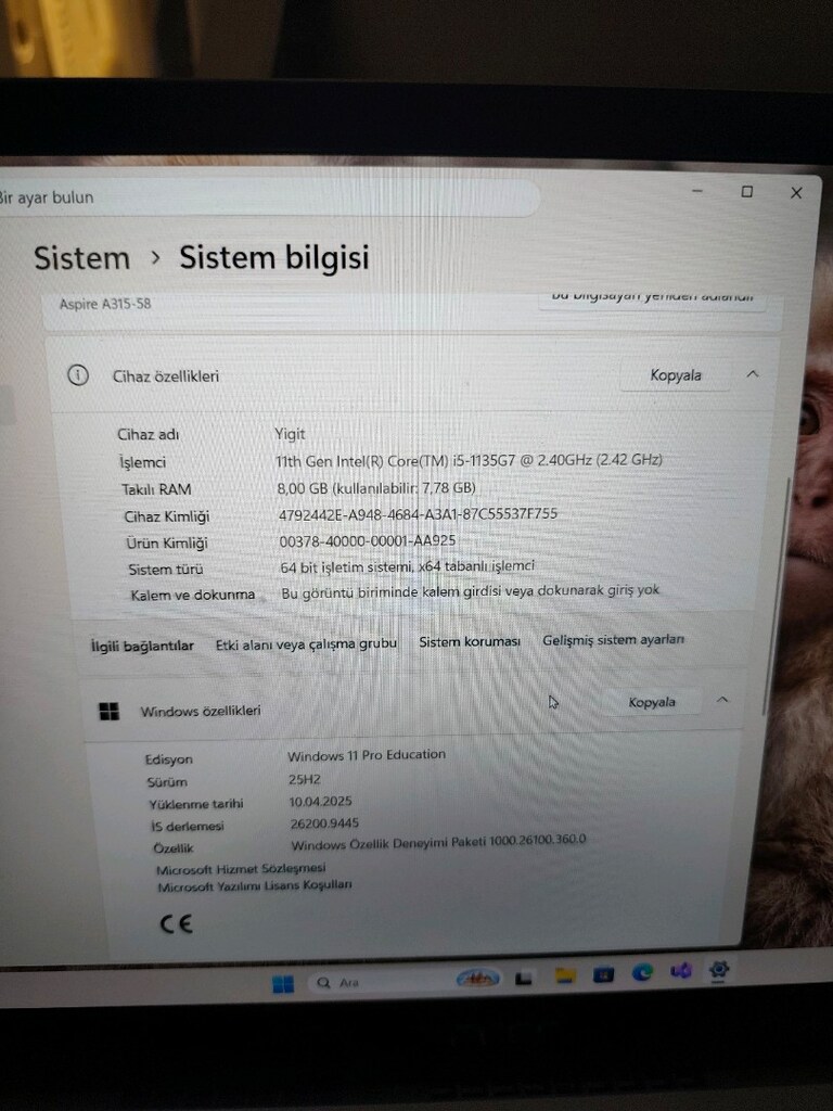 ACER aspire 3 i5-1135G7 256 GB ssd - 2