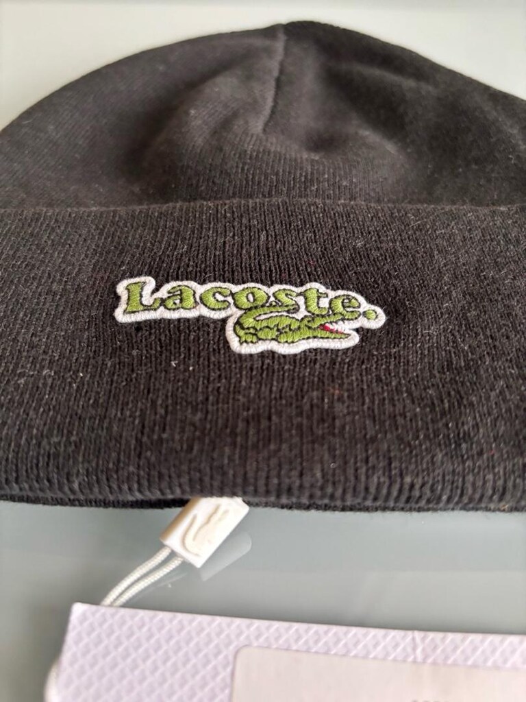 Orijinal lacoste bere siyah renk unisex sıfır etiketli - 5