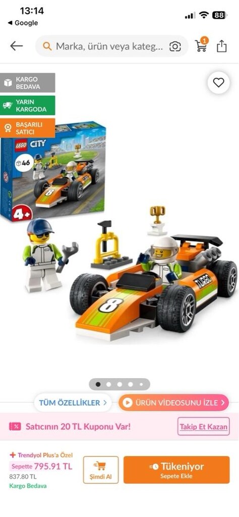 Lego city yarış 60322 - 5