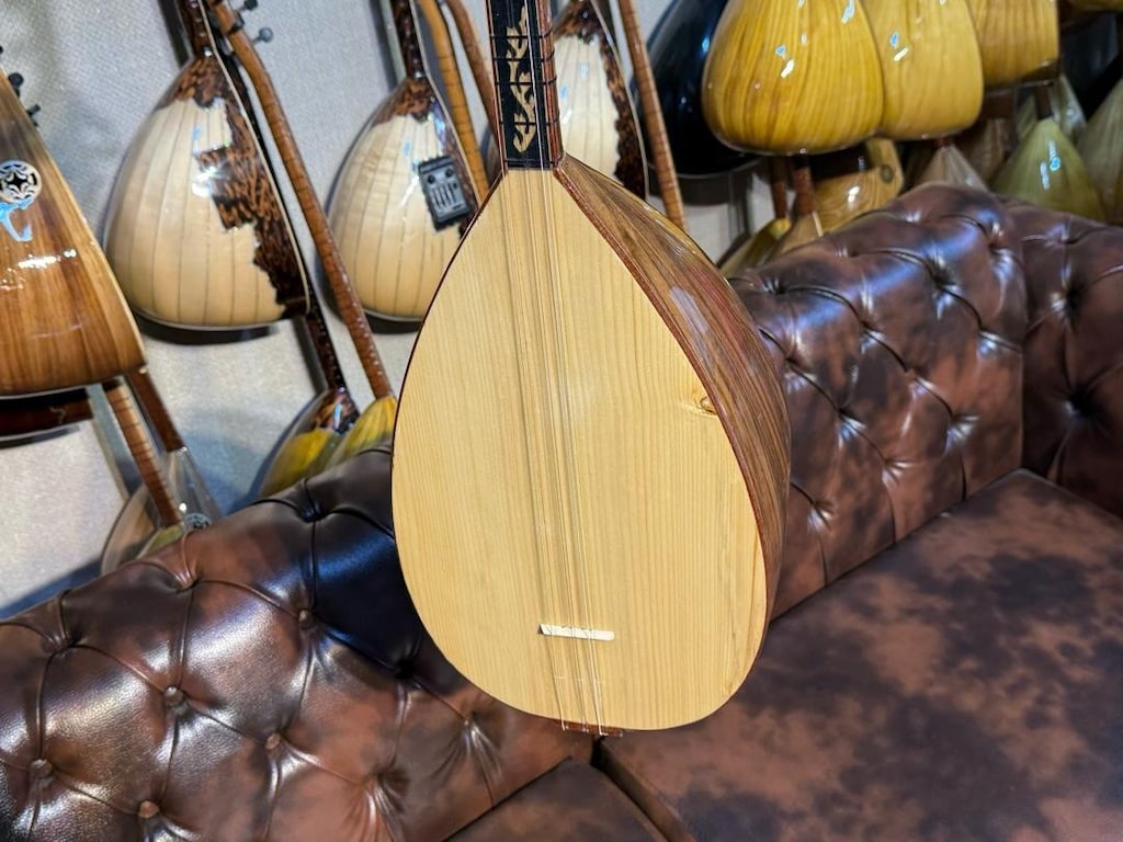 TAM PROFESYONEL 40 TEKNE CEVİZ AĞACI KISA SAP BAĞLAMA SIFIR SAZ - 2