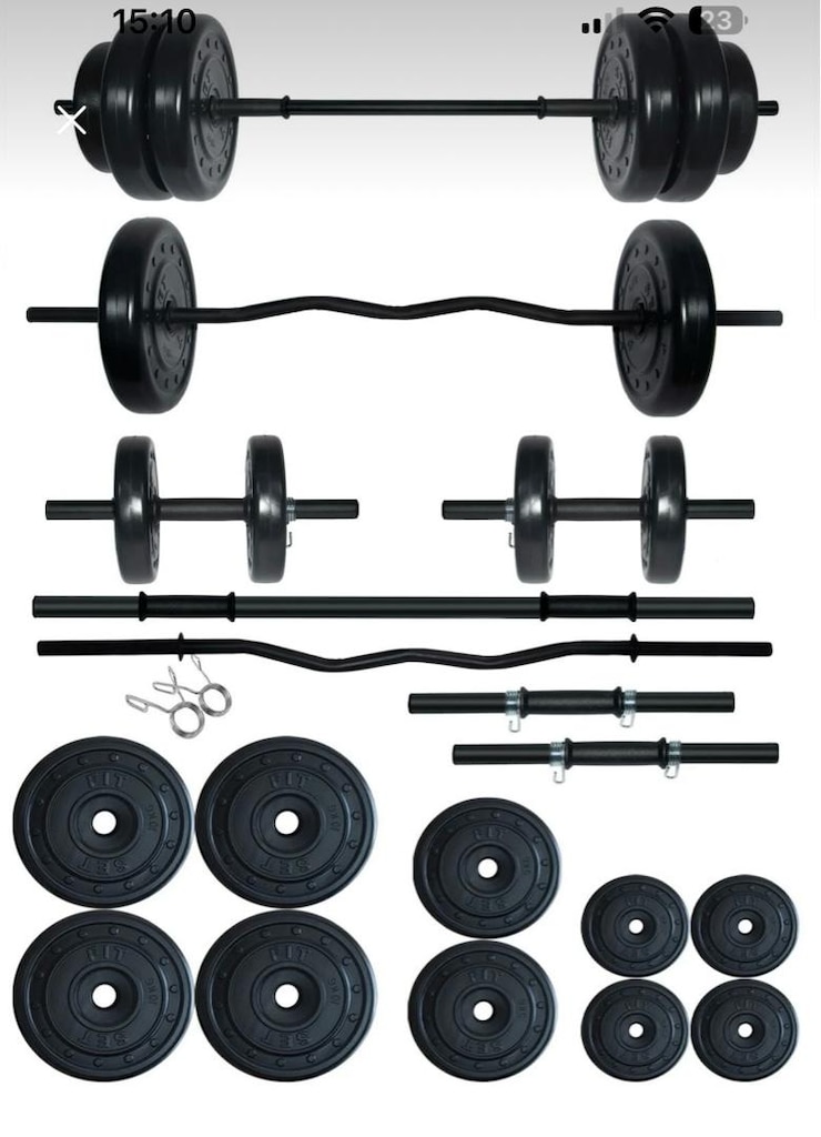 Fitnes halter ağırlık seti