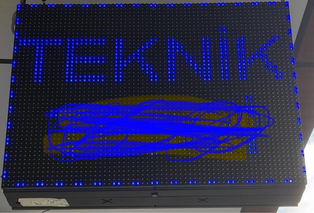 Tabela çift taraflı mavi led 60x40. - 2