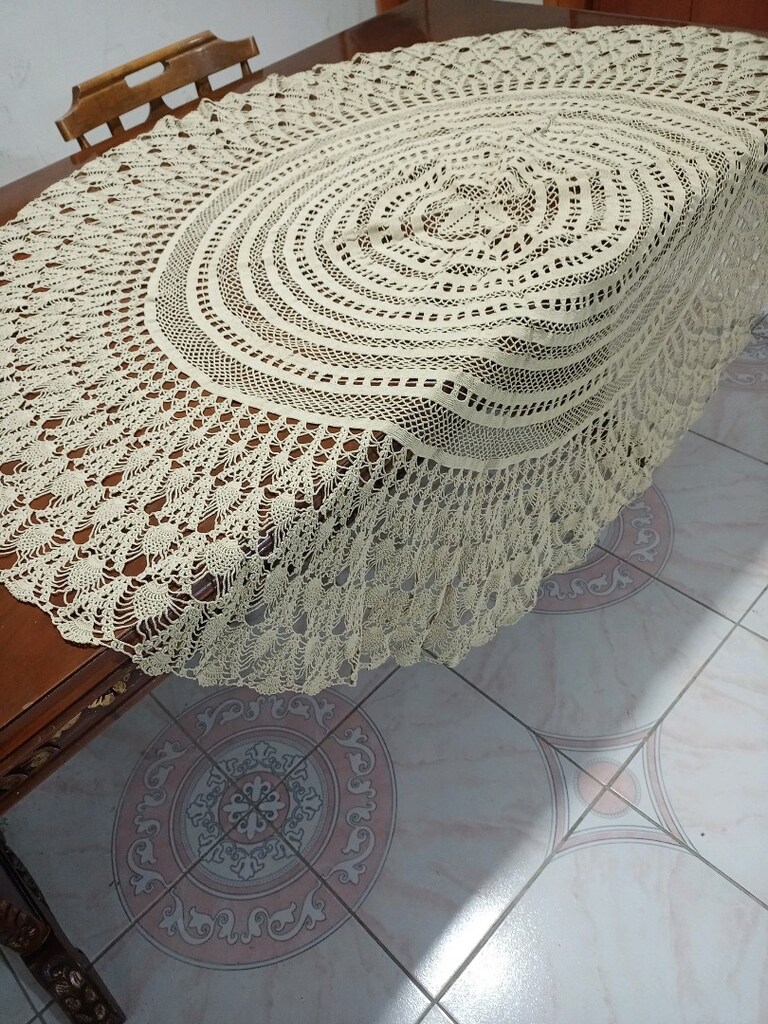 el emeği dantel örğü masa örtüsü - 8