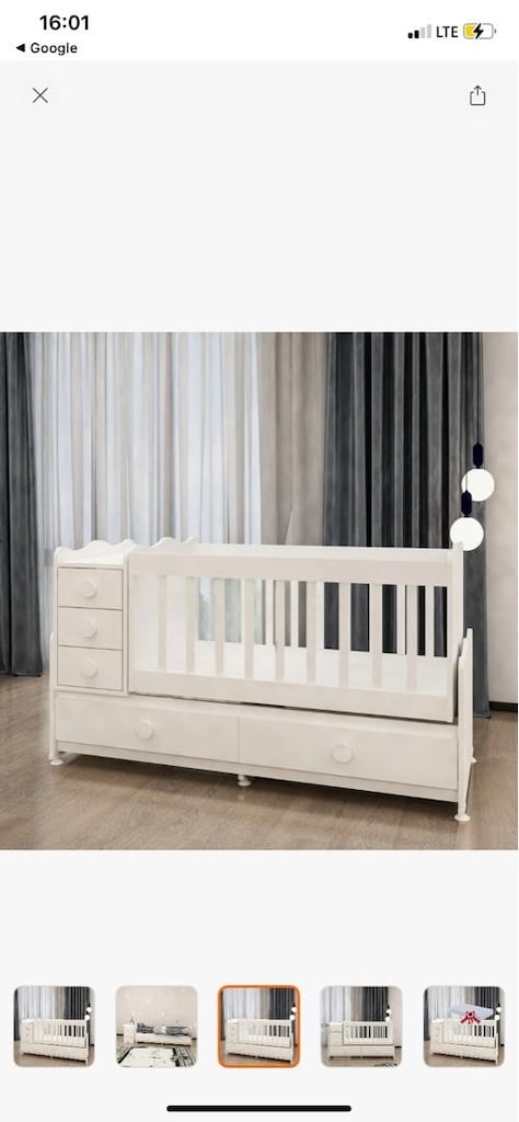 Çekmeceli Büyüyebilen Bebek Beşiği