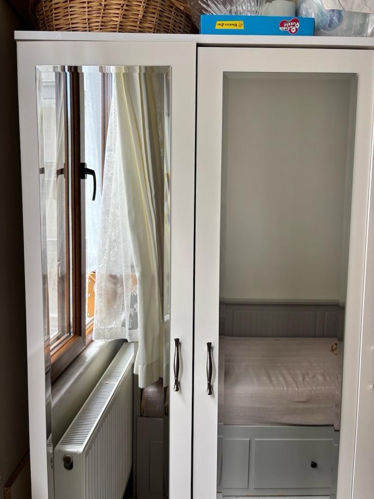 Krem Rengi 3 Kapılı Gardırop – Aynalı - 7