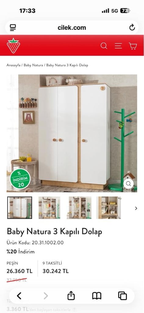 çilek dolap/ikea gardrop - 5
