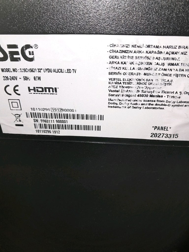 Seg 32 inc uydu alicili led tv - 7