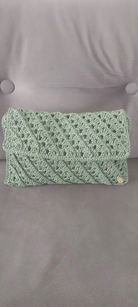 El örüm kagit ipten Clutch çanta