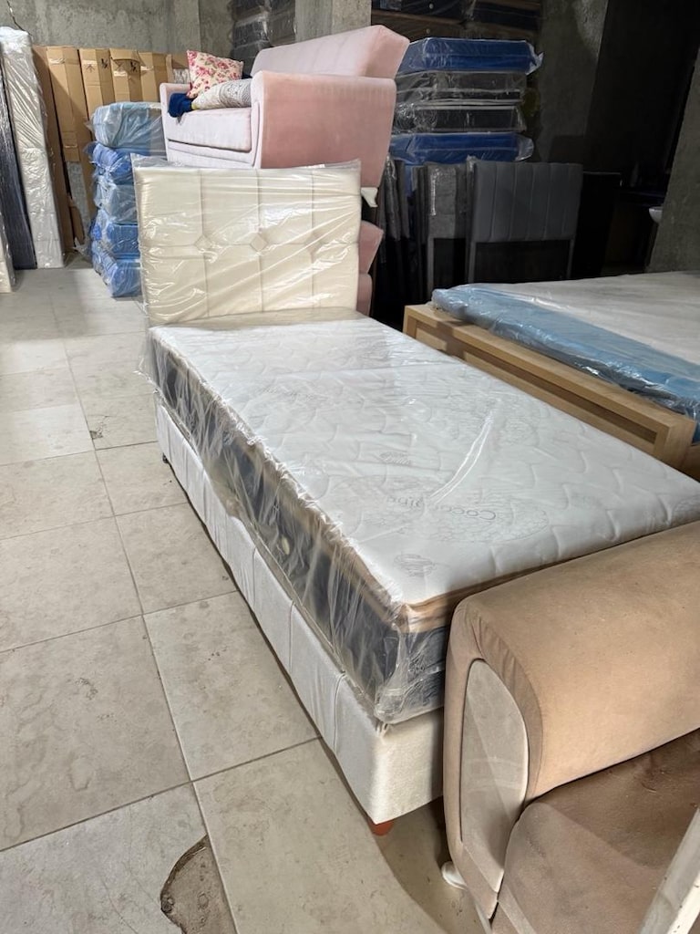 sıfır lüks tek kişilik baza başlık yatak - 2