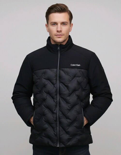 #Calvin Klein erkek siyah şişme mont