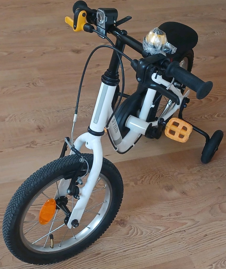 Btwin Discover 100 14 İnç Jant 3-5 Yaş Beyaz Çocuk Bisikleti YENİ GİBİ - 10