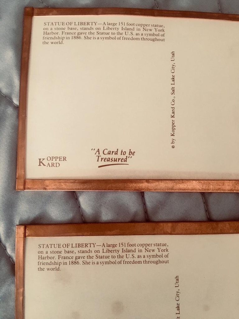Koleksiyonluk Bakır kabartma Kartpostal - 5